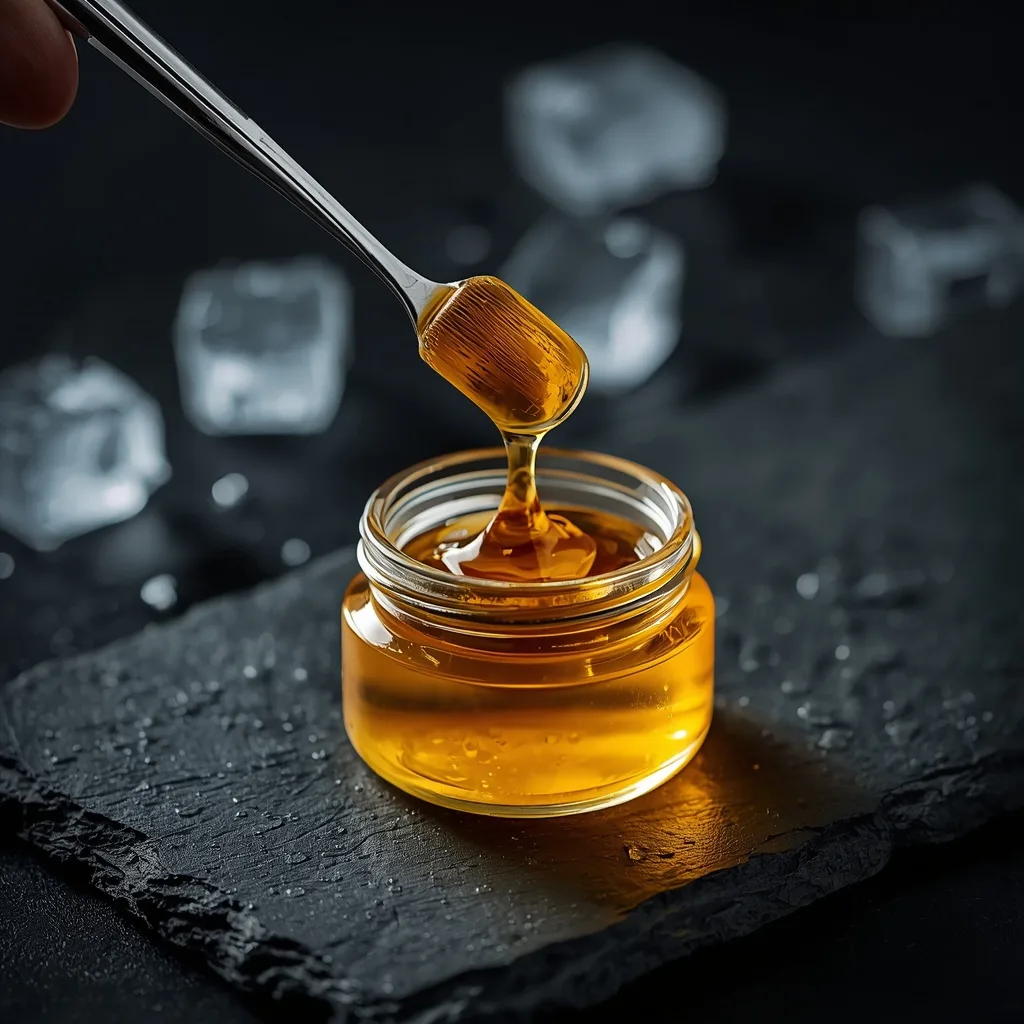 What is hash rosin — solventless golden concentrate pressed from ice-water hash