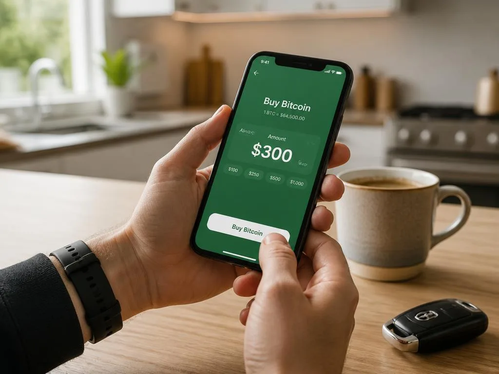 Buying $300 of Bitcoin in a mobile payment app