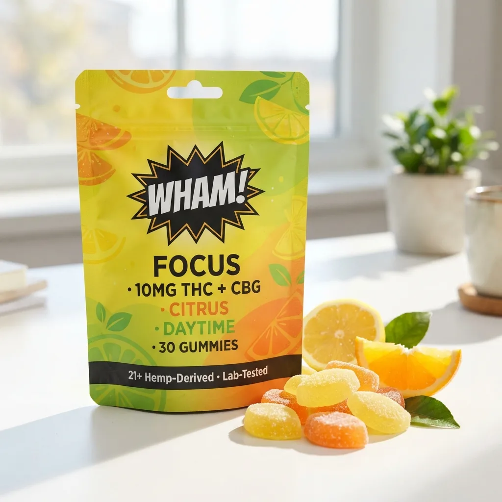 WHAM Focus — Daytime Gummies (10mg D9 + CBG)